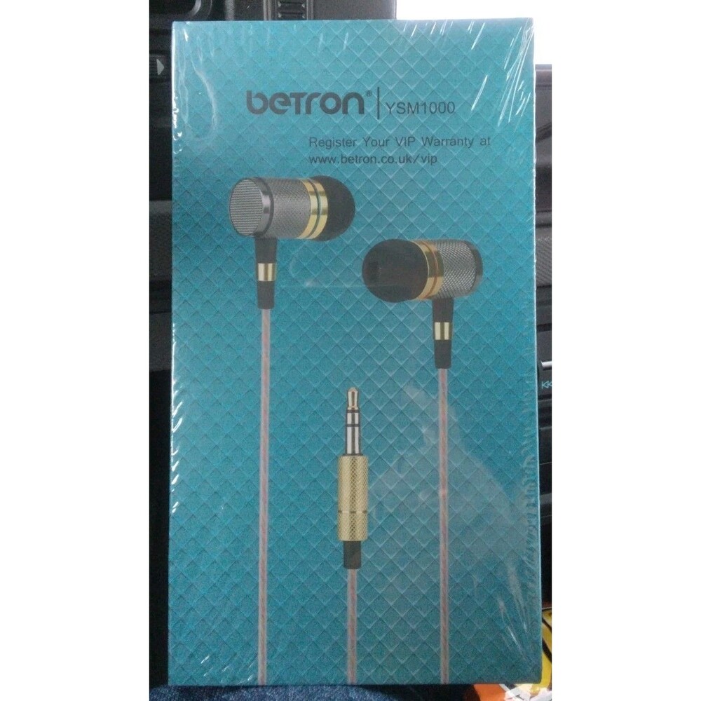 Betron YSM1000 for ios with In-Line Controls Premium in Ear Headphones New Seale